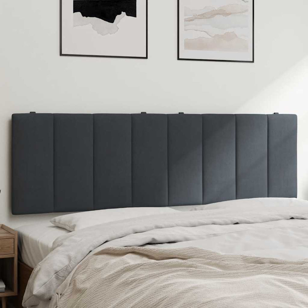 Kopfteil Kissen Hanko Dunkelgrau 160cm Samt