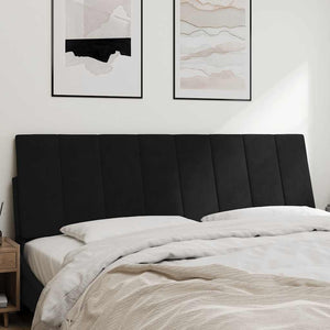 Kopfteil-Kissen Hanko Schwarz 160 cm Samt