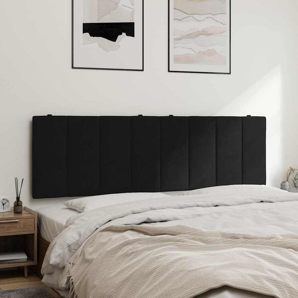 Kopfteil-Kissen Hanko Schwarz 160 cm Samt