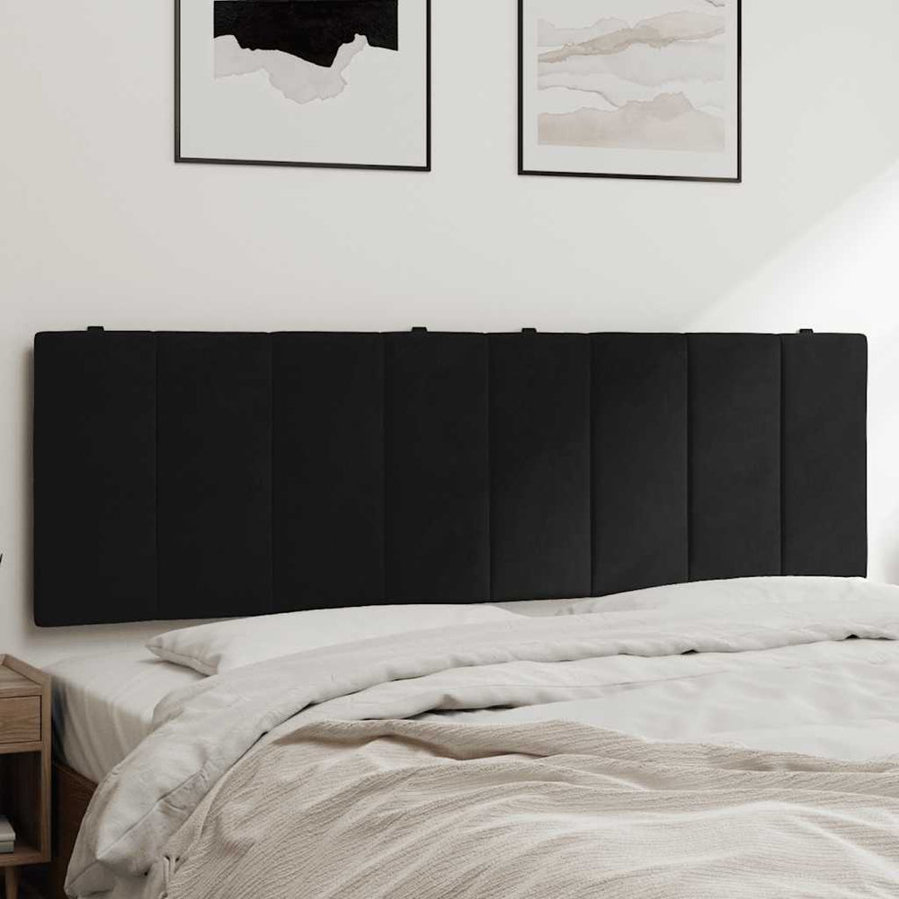 Kopfteil-Kissen Hanko Schwarz 160 cm Samt
