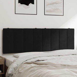 Kopfteil-Kissen Hanko Schwarz 160 cm Samt