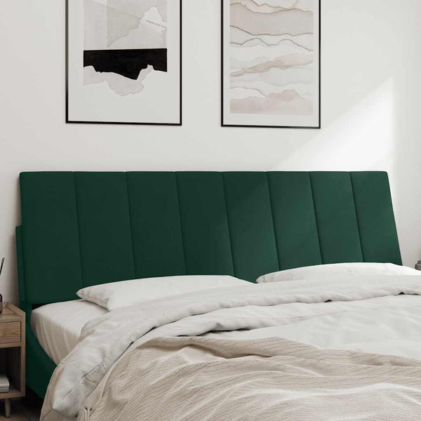 Kopfteil Kissen Hanko Dunkelgrün 160cm Samt