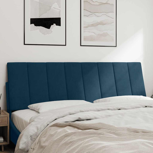 Kopfteil Kissen Hanko Blau 160cm Samt