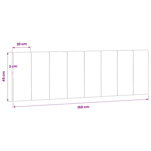 Kopfteil Kissen Hanko Blau 160cm Samt