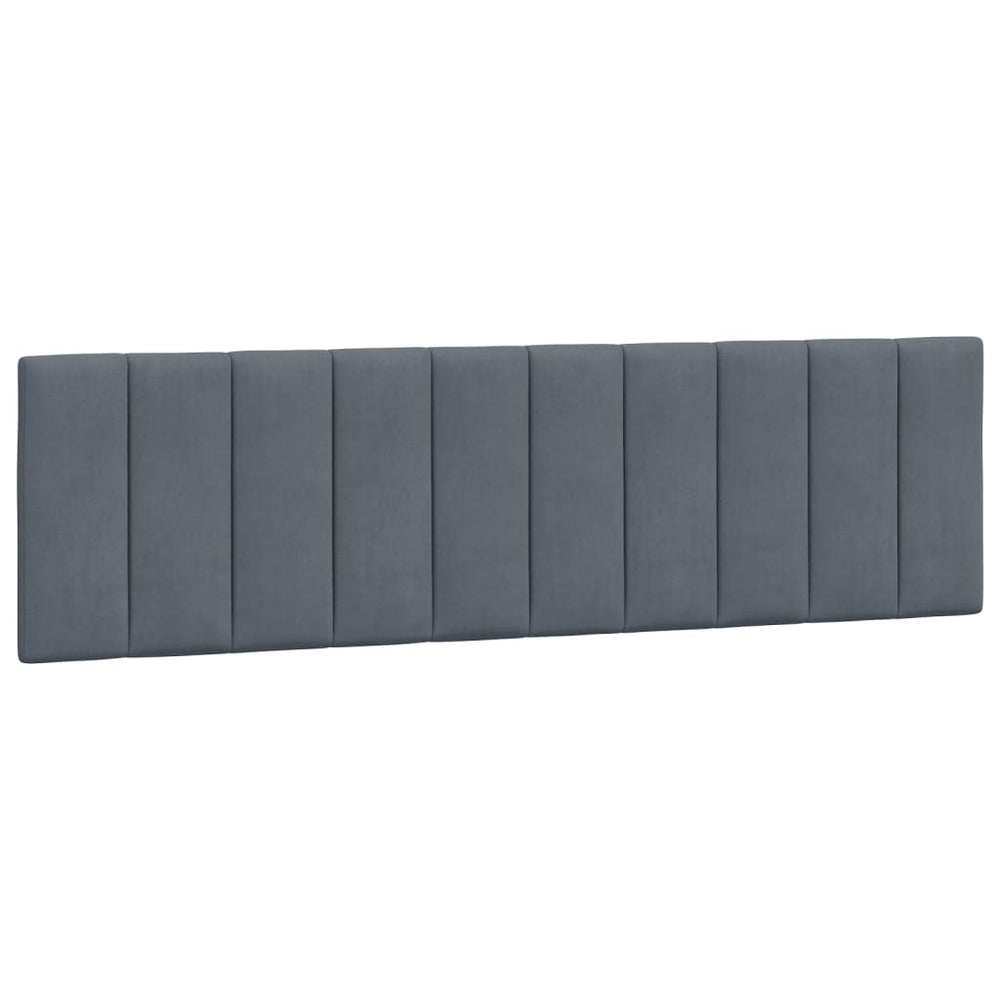 Kopfteil Kissen Hanko Dunkelgrau Samt 180cm