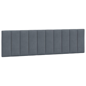 Kopfteil Kissen Hanko Dunkelgrau Samt 180cm