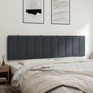 Kopfteil Kissen Hanko Dunkelgrau Samt 180cm