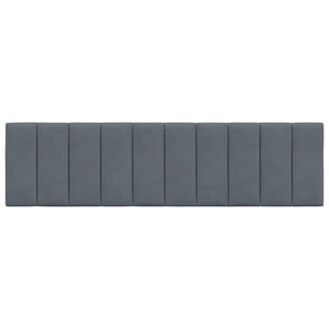 Kopfteil Kissen Hanko Dunkelgrau Samt 180cm