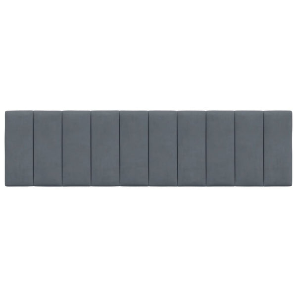 Kopfteil Kissen Hanko Dunkelgrau Samt 180cm