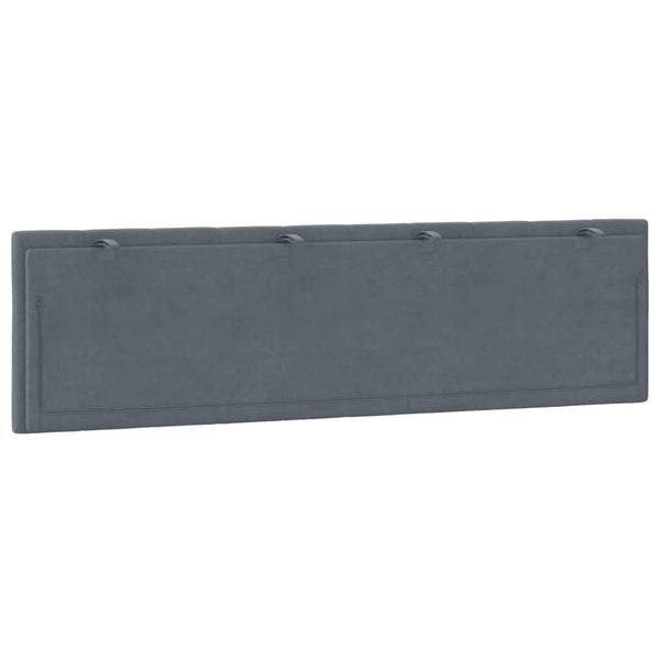 Kopfteil Kissen Hanko Dunkelgrau Samt 180cm