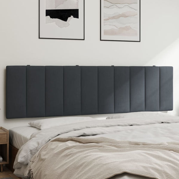 Kopfteil Kissen Hanko Dunkelgrau Samt 180cm