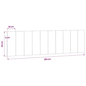 Kopfteil Kissen Hanko Schwarz 180cm Samt