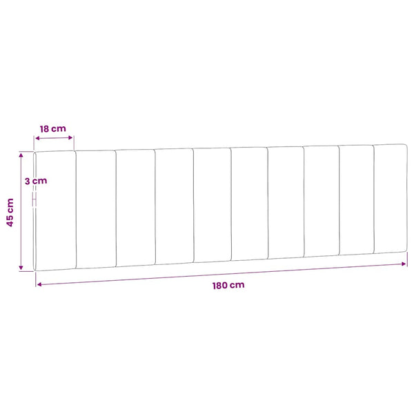 Kopfteil Kissen Hanko Schwarz 180cm Samt