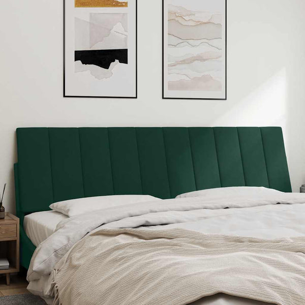 Kopfteil Kissen Hanko Dunkelgrün 180cm Samt