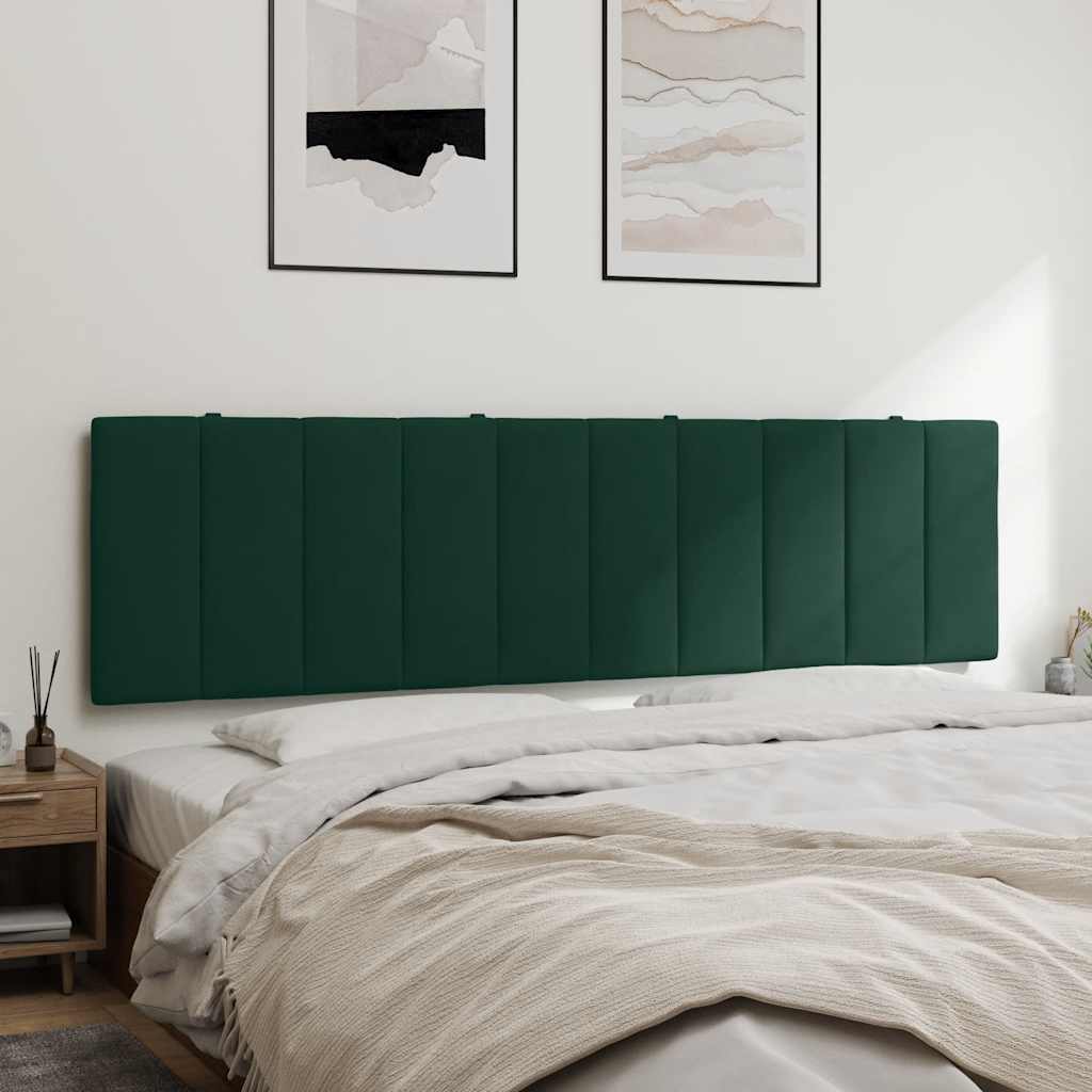 Kopfteil Kissen Hanko Dunkelgrün 180cm Samt