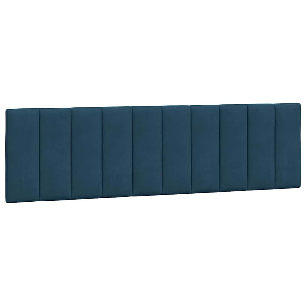Blaues Samt Kopfteil-Kissen Hanko 180 cm
