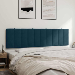 Blaues Samt Kopfteil-Kissen Hanko 180 cm
