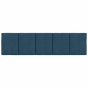 Blaues Samt Kopfteil-Kissen Hanko 180 cm