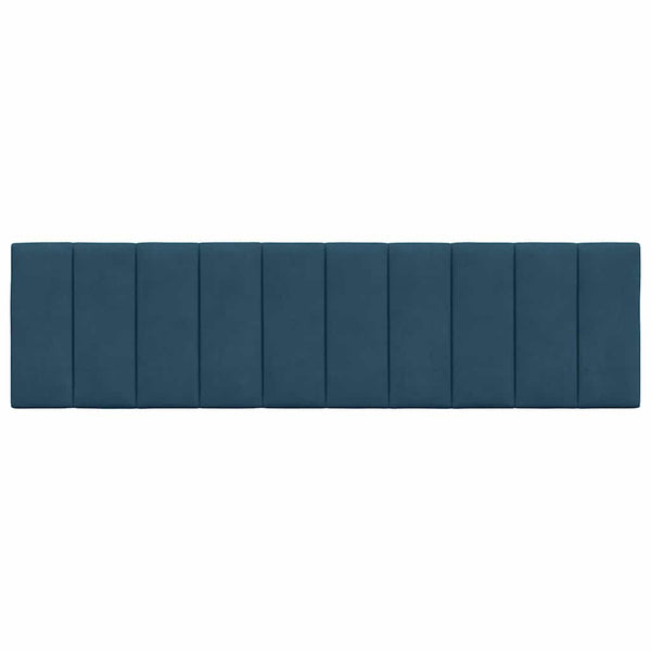Blaues Samt Kopfteil-Kissen Hanko 180 cm