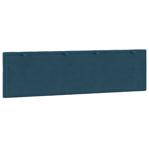 Blaues Samt Kopfteil-Kissen Hanko 180 cm