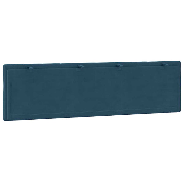 Blaues Samt Kopfteil-Kissen Hanko 180 cm