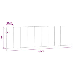 Blaues Samt Kopfteil-Kissen Hanko 180 cm