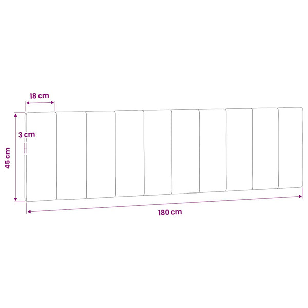 Blaues Samt Kopfteil-Kissen Hanko 180 cm