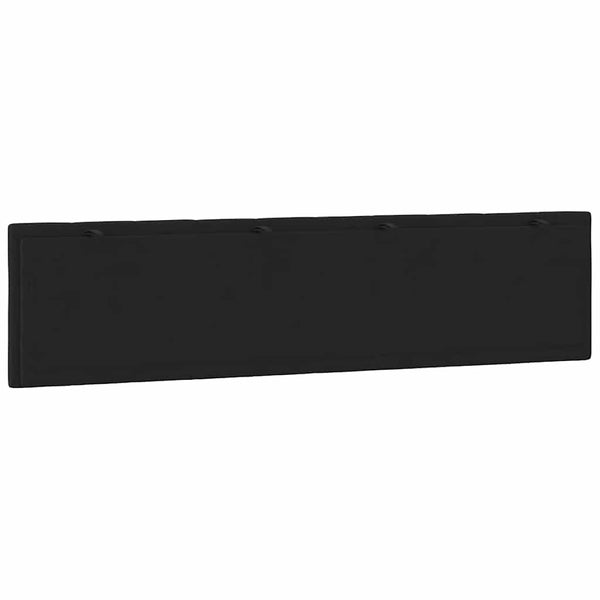 Schwarzes Samt Kopfteil-Kissen 200 cm