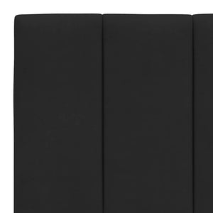 Schwarzes Samt Kopfteil-Kissen 200 cm