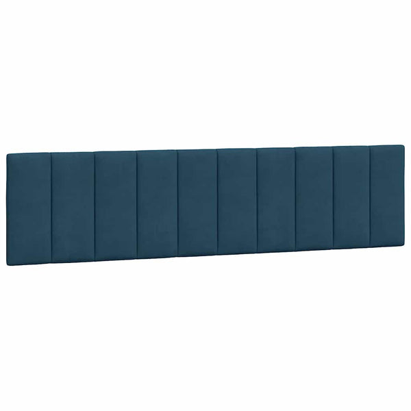 Kopfteil Kissen Hanko Blau Samt 200cm