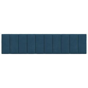 Kopfteil Kissen Hanko Blau Samt 200cm