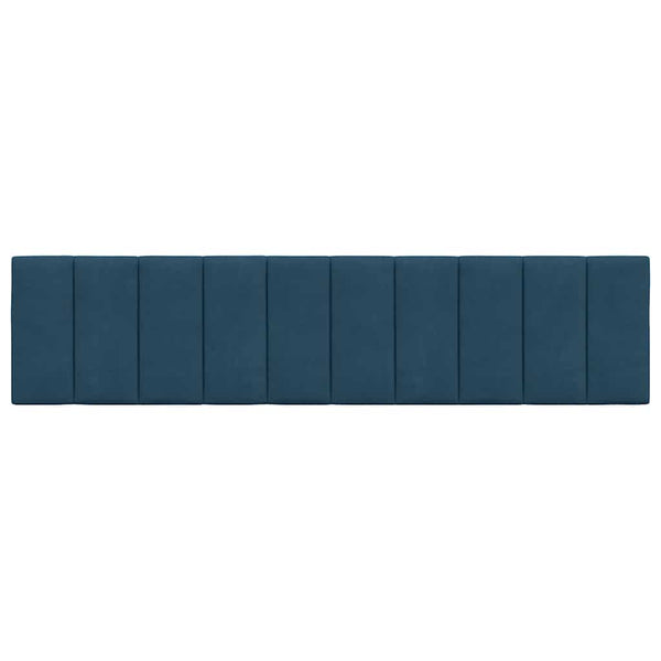 Kopfteil Kissen Hanko Blau Samt 200cm