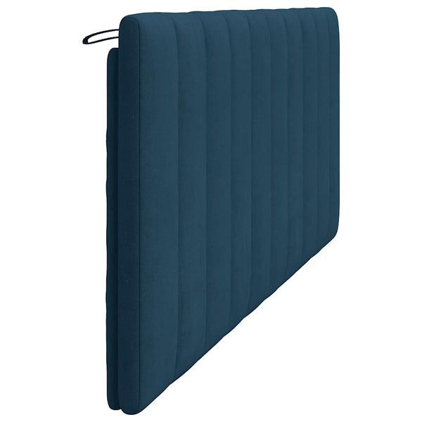 Kopfteil Kissen Hanko Blau Samt 200cm