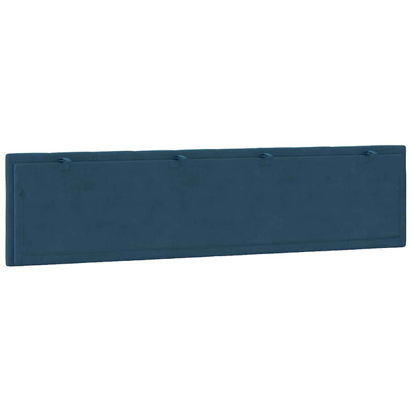 Kopfteil Kissen Hanko Blau Samt 200cm
