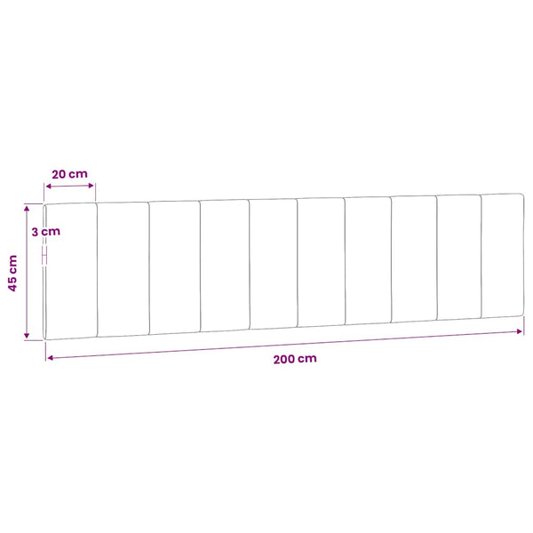 Kopfteil-Kissen Hanko Rosa 200 cm