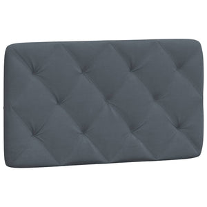 Kopfteil Kissen Dunkelgrau Samt 80 cm