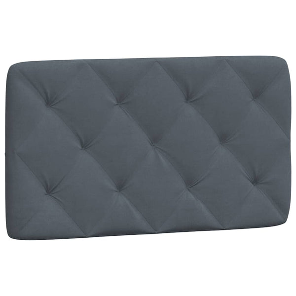 Kopfteil Kissen Dunkelgrau Samt 80 cm
