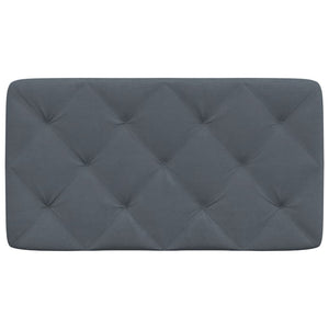 Kopfteil Kissen Dunkelgrau Samt 80 cm