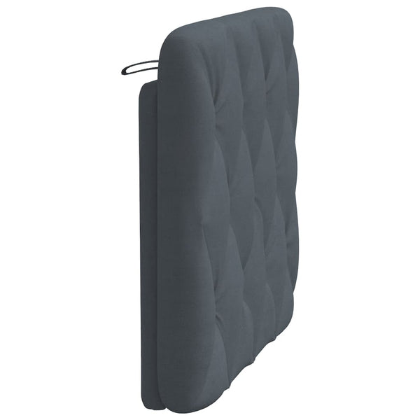 Kopfteil Kissen Dunkelgrau Samt 80 cm