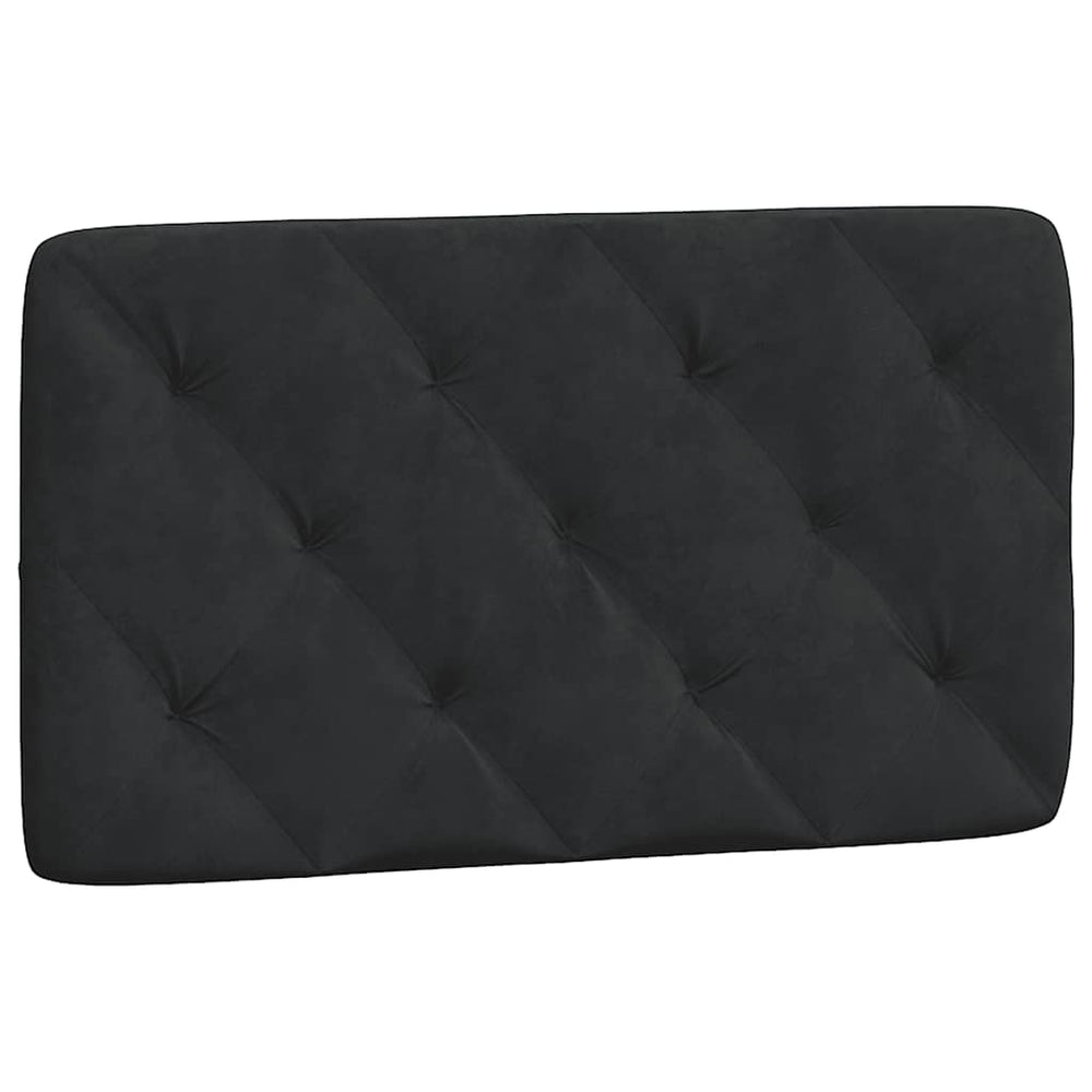 Schwarzes Samt Kopfteil Kissen 80 cm