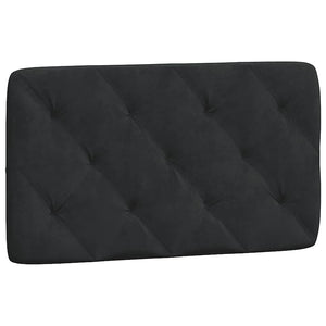 vidaXL Oreiller de tête de lit Noir 80 cm Velours