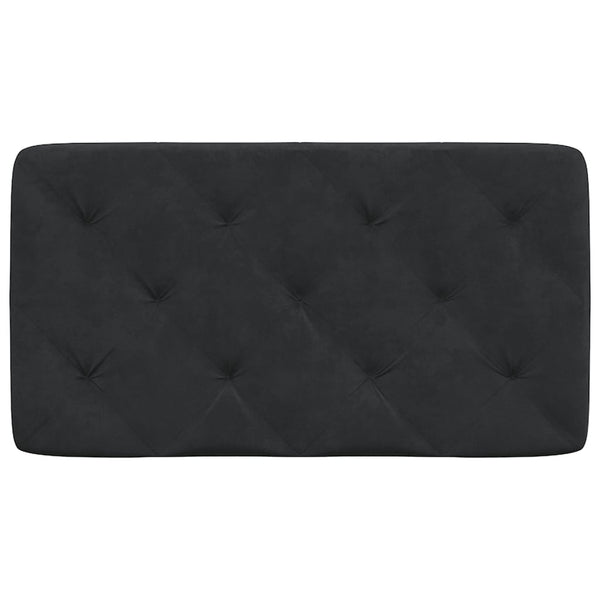 vidaXL Oreiller de tête de lit Noir 80 cm Velours