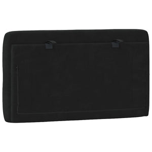 vidaXL Oreiller de tête de lit Noir 80 cm Velours
