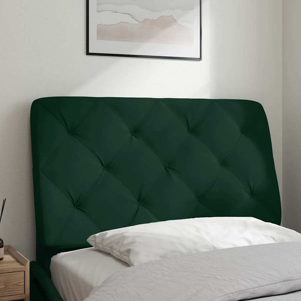 Kopfteil Kissen Dunkelgrün Samt 80cm