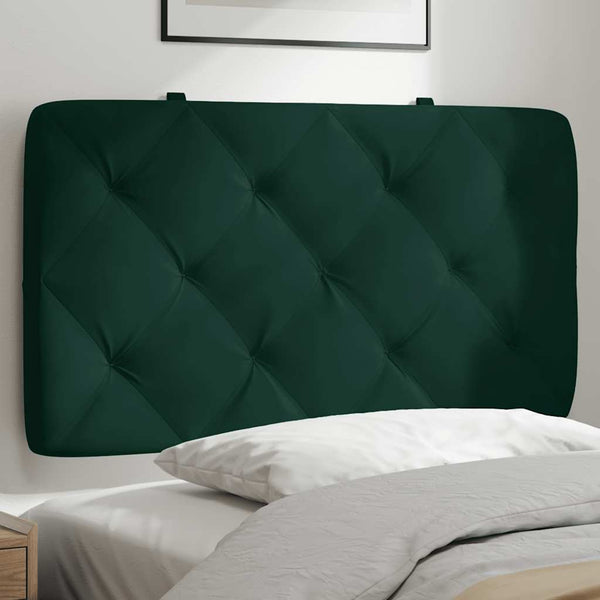 Kopfteil Kissen Dunkelgrün Samt 80cm