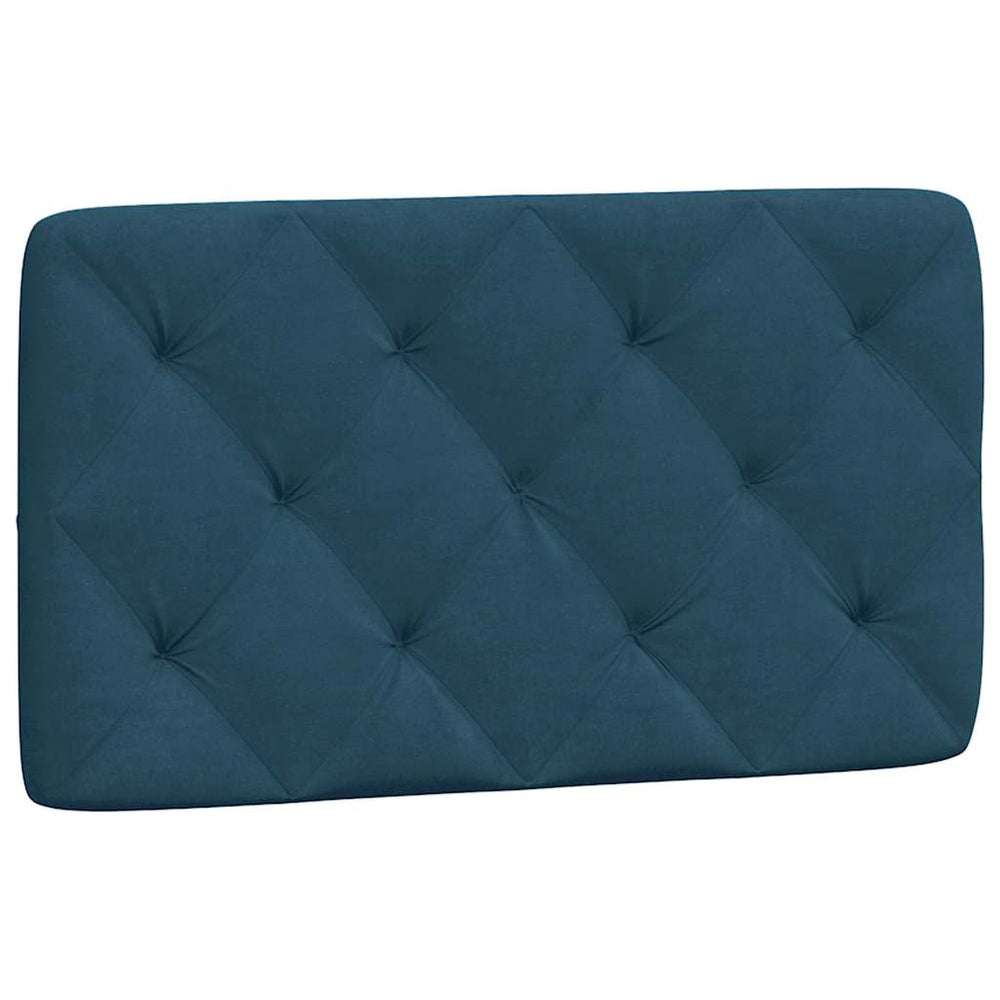 Blaues Samt Kopfteil-Kissen 80 cm