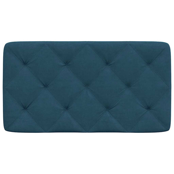 Blaues Samt Kopfteil-Kissen 80 cm