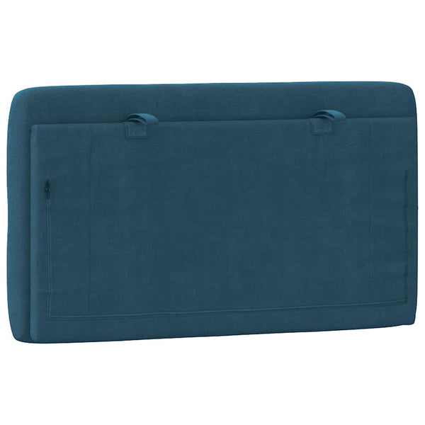 Blaues Samt Kopfteil-Kissen 80 cm