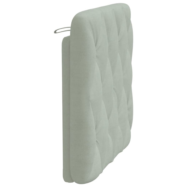 Hellgraues Samt Kopfteil-Kissen 90 cm