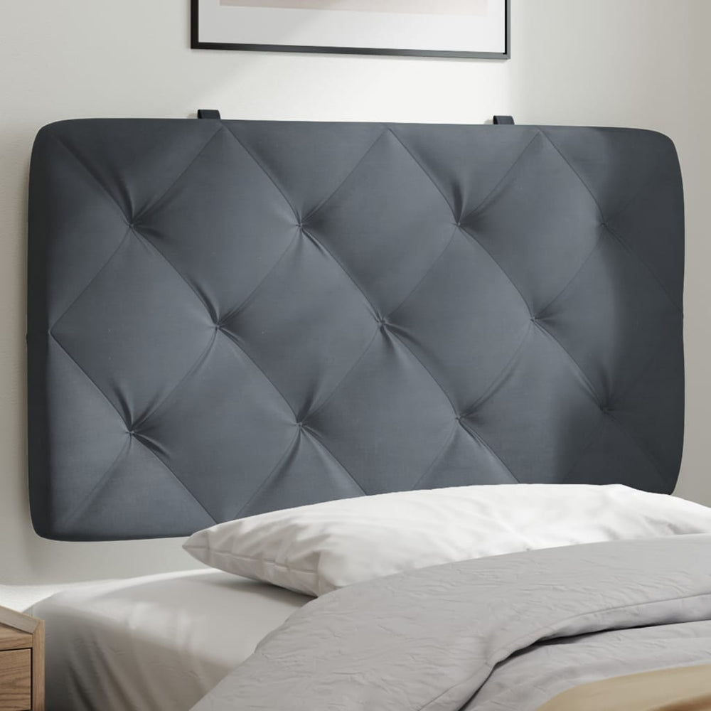 Kopfteil Kissen Dunkelgrau 90cm Samt